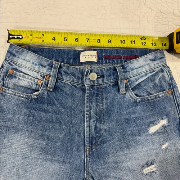 Alice + Olivia / Women’s Blue Denim Jeans / Amazing Boyfriend jean Size 27 - Picture 5 of 14